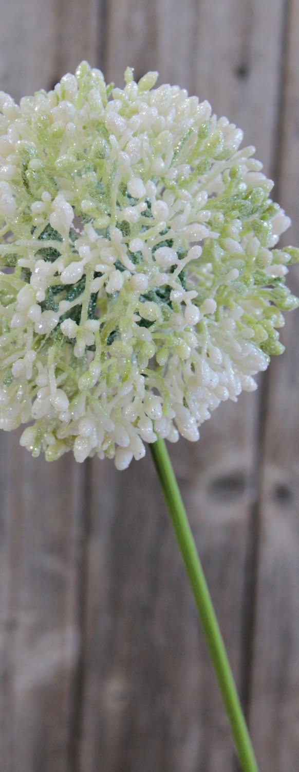 Künstlicher Allium, 80 cm, frost-grün