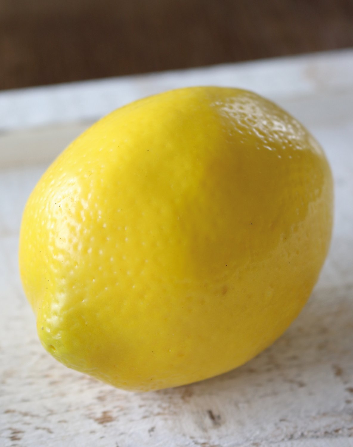 Künstliche Zitrone, 9 x 7 cm, gelb