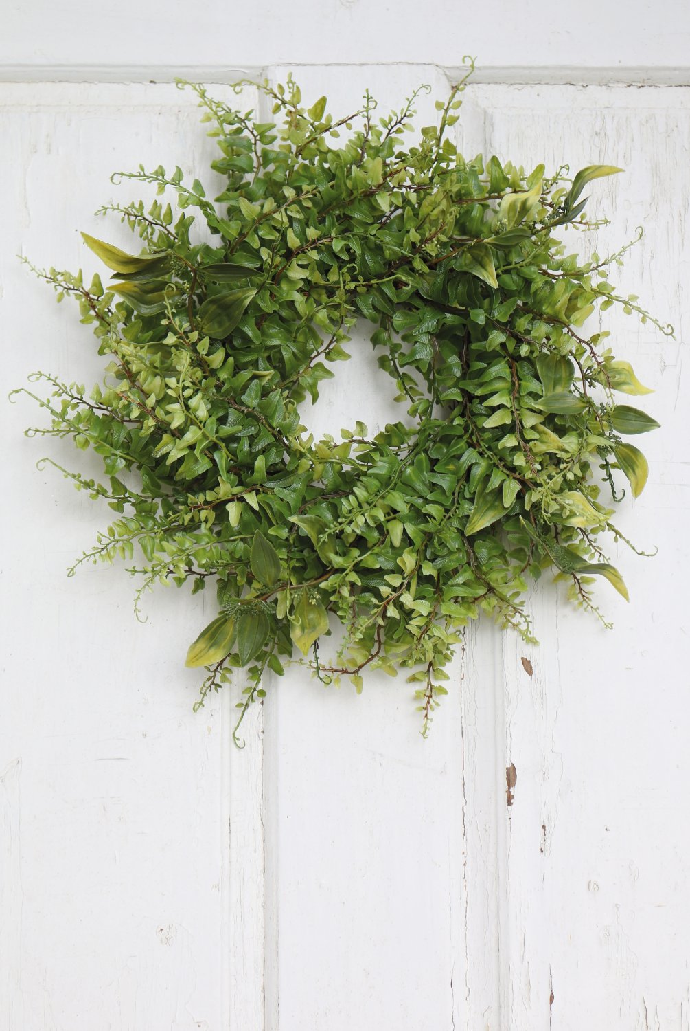 Künstlicher Blätterkranz, gemischt, Ø 30 cm, grün Künstlicher Blätterkranz, gemischt, Ø 30 cm, grün