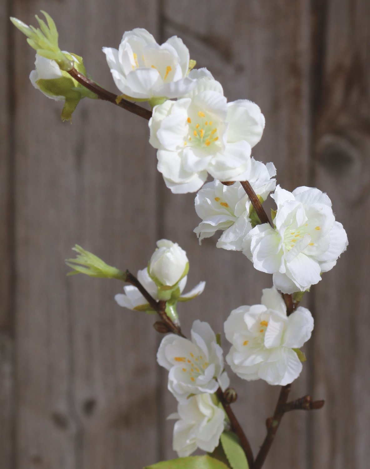Fake cherry blossom branch, 88 cm, beige-white
