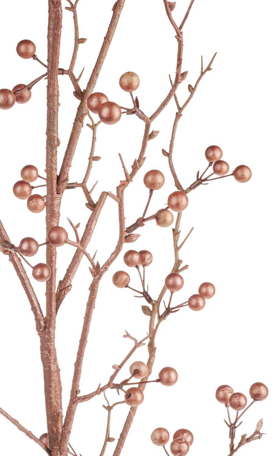 Artificial berry branch "Vintage", 119cm, champagne-camelie