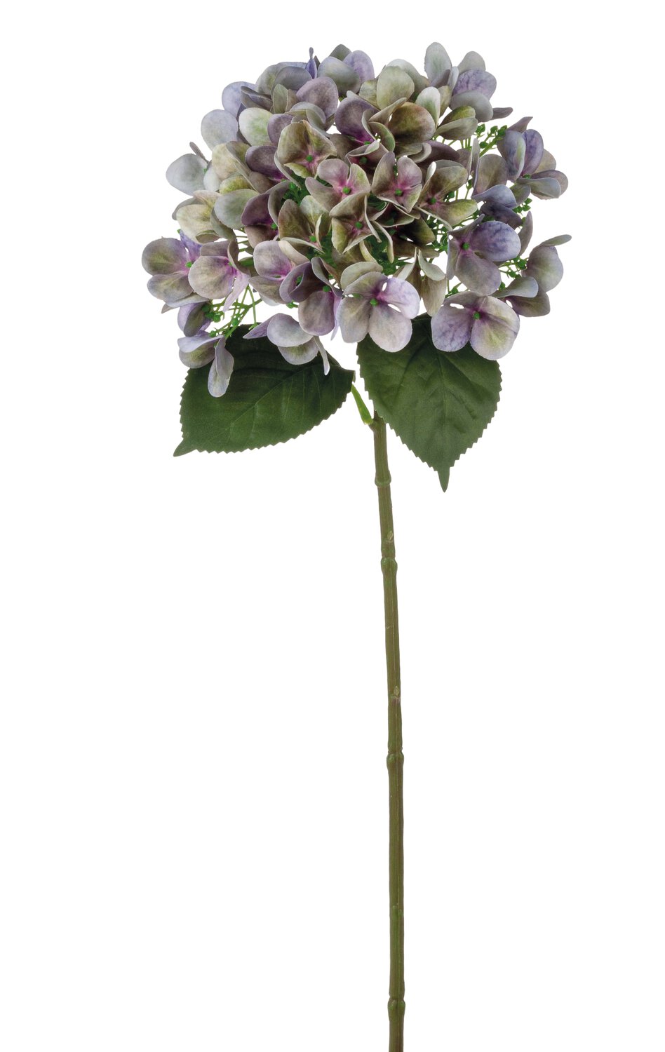 Hydrangea artificial, 65 cm, verde-morado Hydrangea artificial, 65 cm, verde-morado