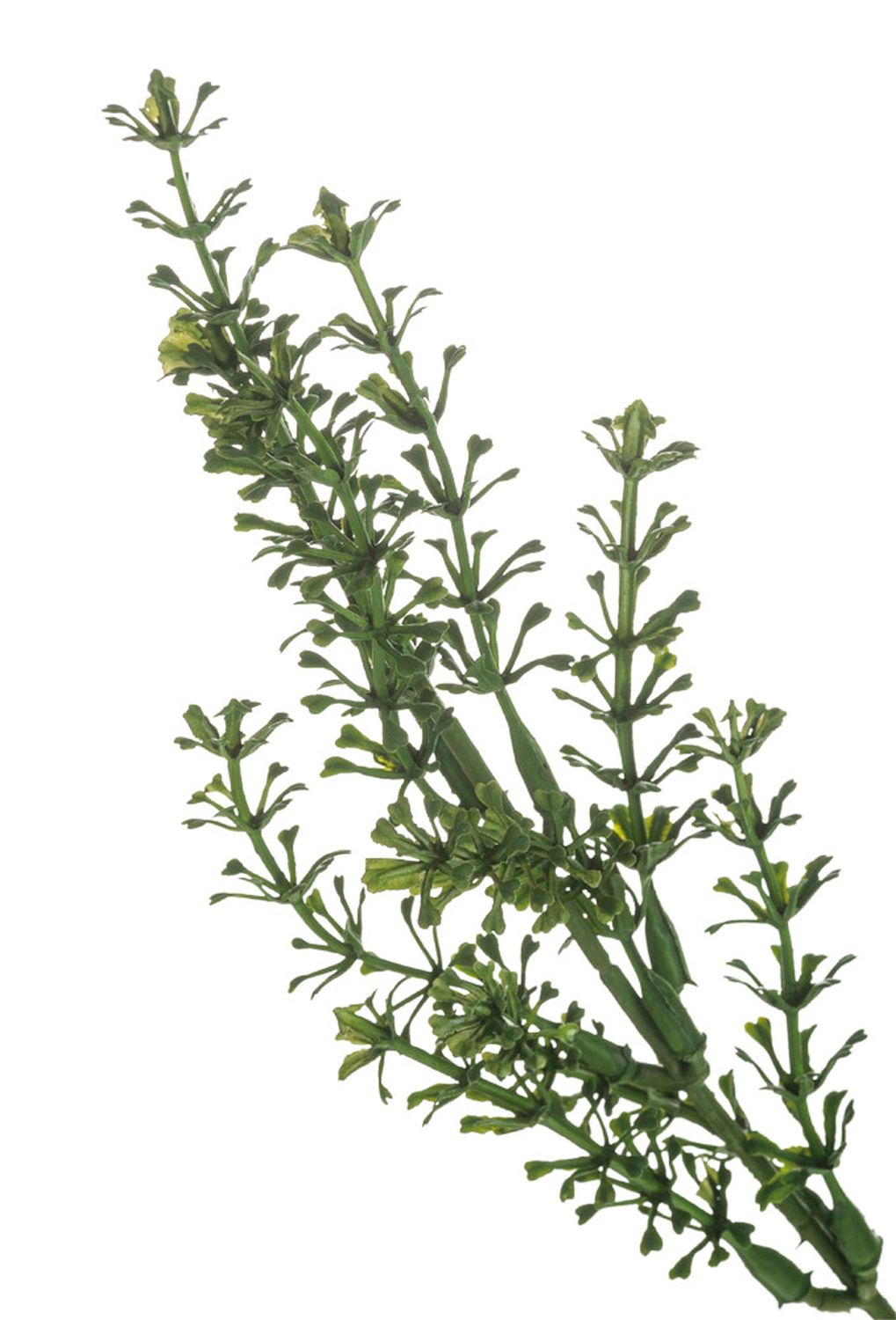 Künstlicher Graszweig, 3-fach, 67cm, grün-weiß