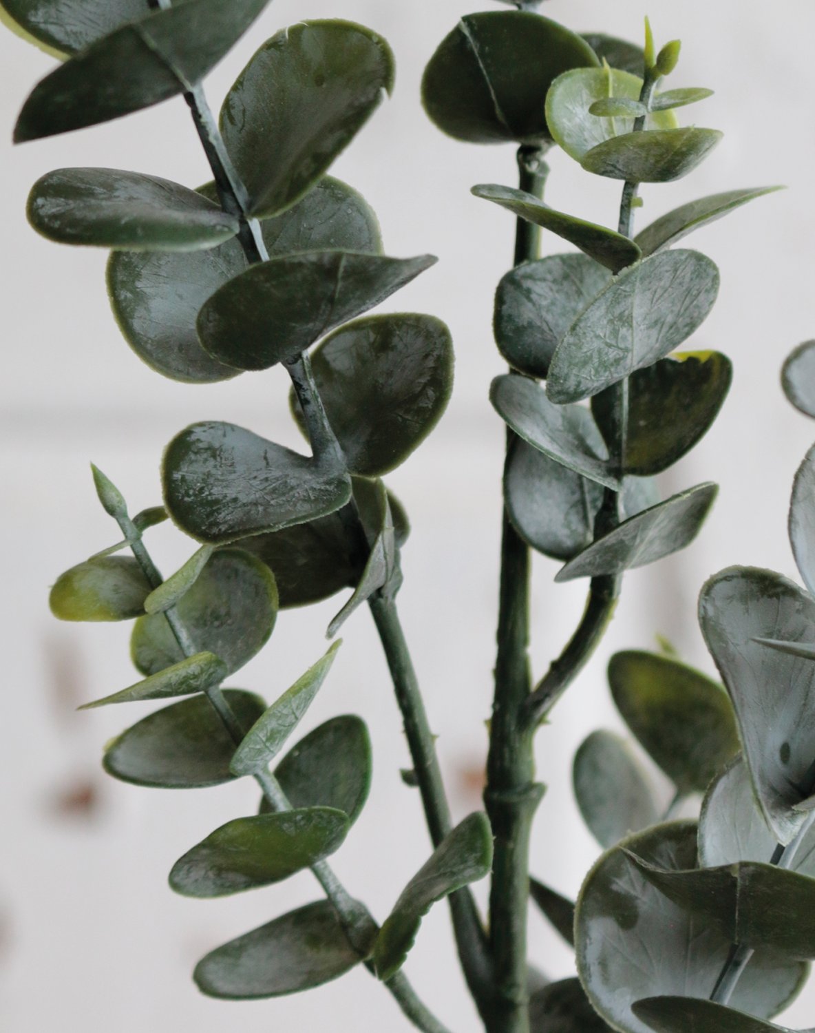 Künstlicher Eukalyptuszweig, 78 cm, grün-grau