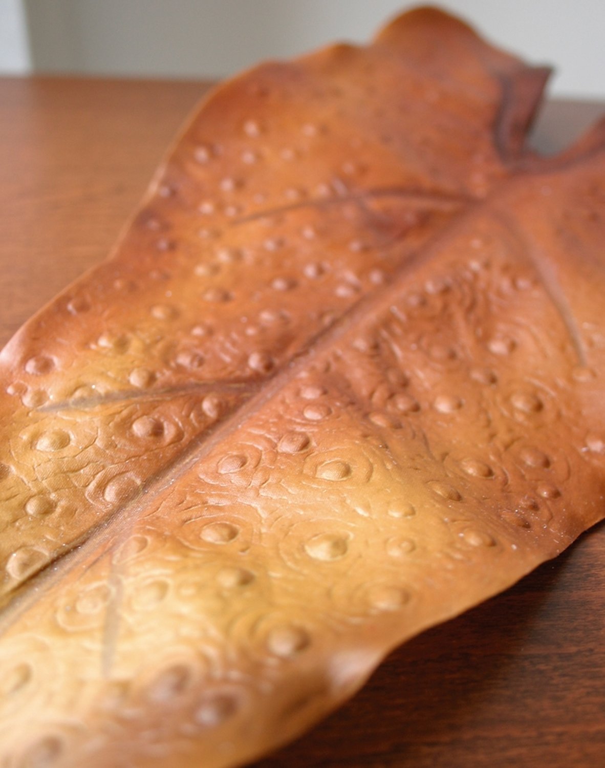 Artificial caladium leaf, 80 cm ( leaf 40 cm), autumn brown