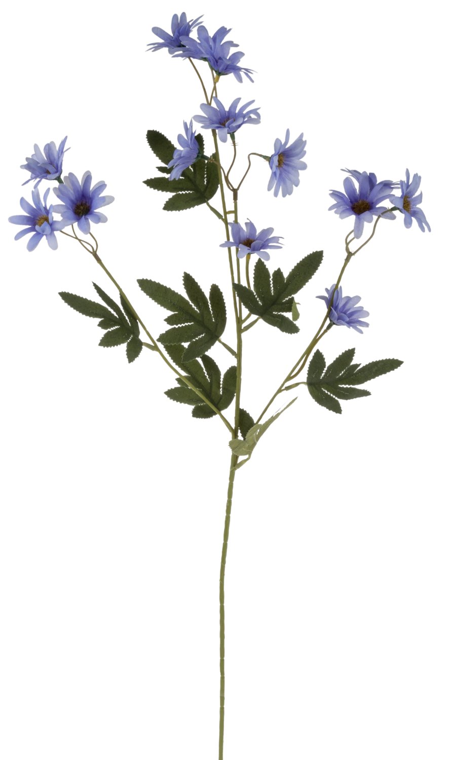 Künstlicher Margeritenzweig, 67 cm, violett-blau