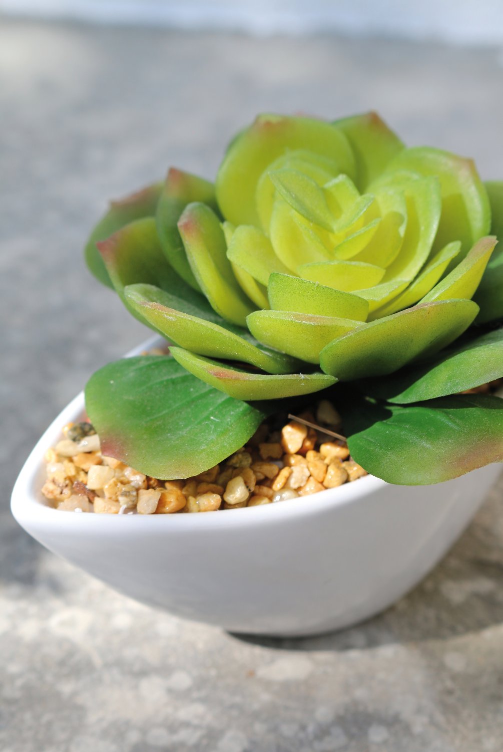 Künstliche Echeveria in Keramiktopf, 9cm, grün