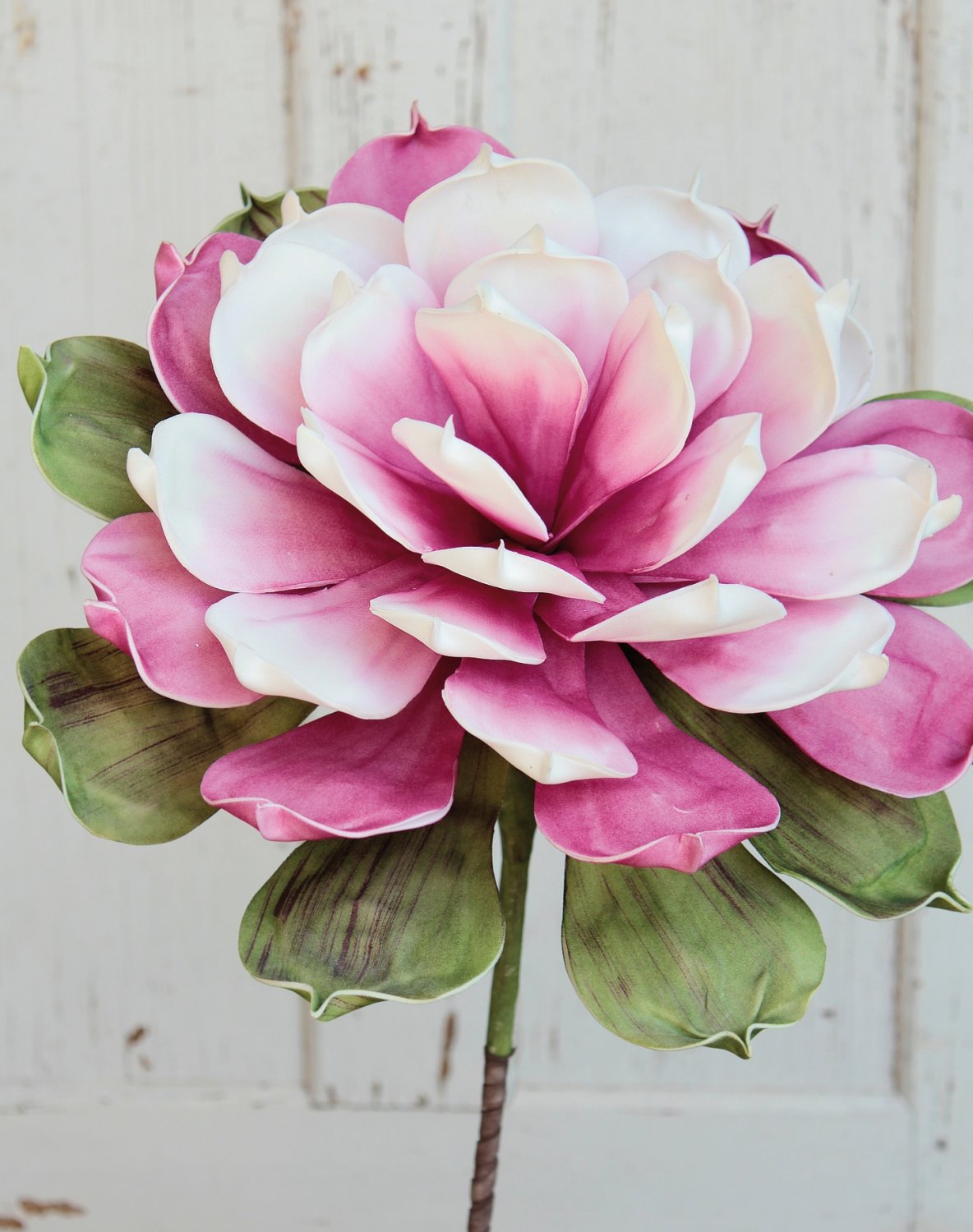 Künstliche Soft flower 'Agave', 70 cm, rosa-grün