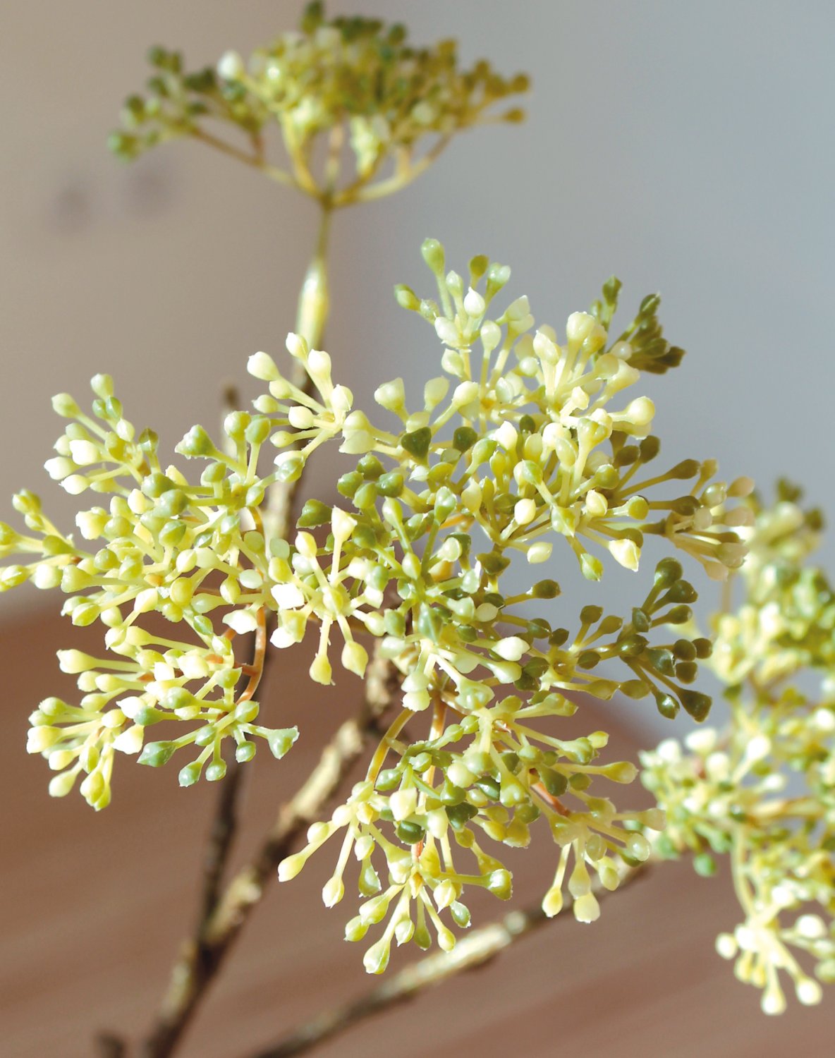 Artificial Viburnum stem, 100 cm, white-green