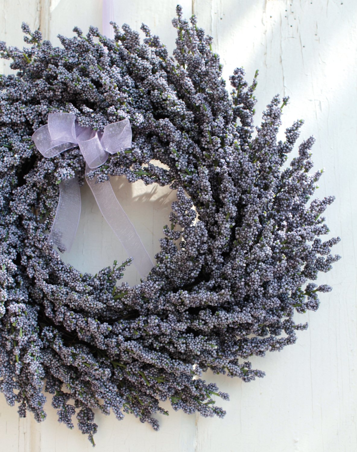 Corona di lavanda artificiale, Ø 28 cm, viola chiaro