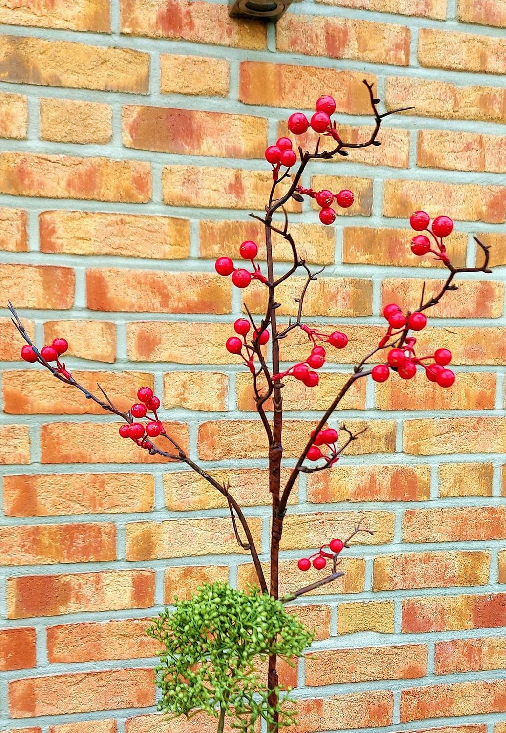 Silk berry branch, 99 cm, red