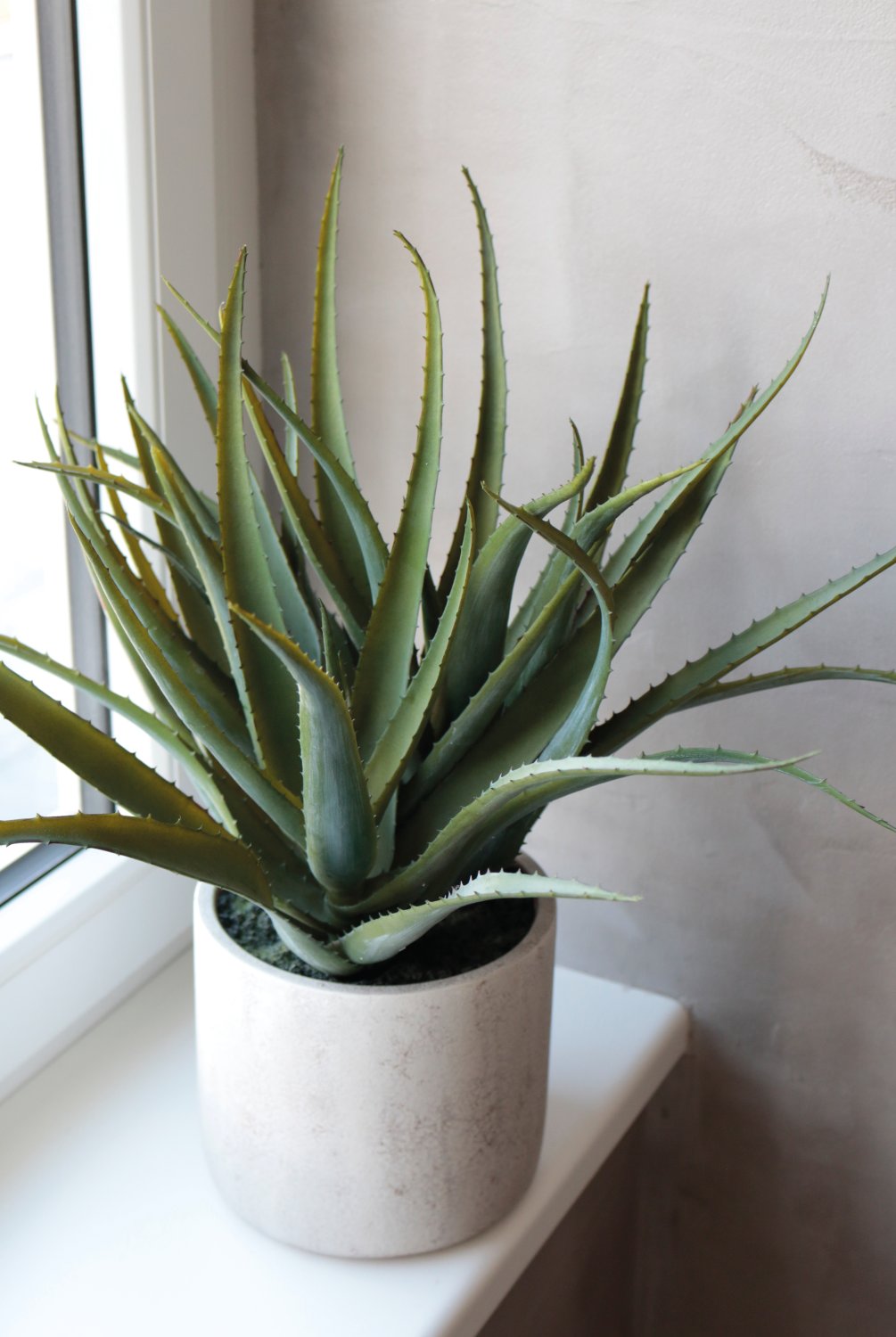 Künstliche Aloe, getopft, 53 cm, grün