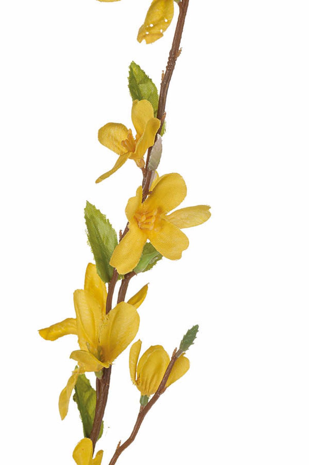 Fake forsythia branch, 2-fold, 97 cm, yellow