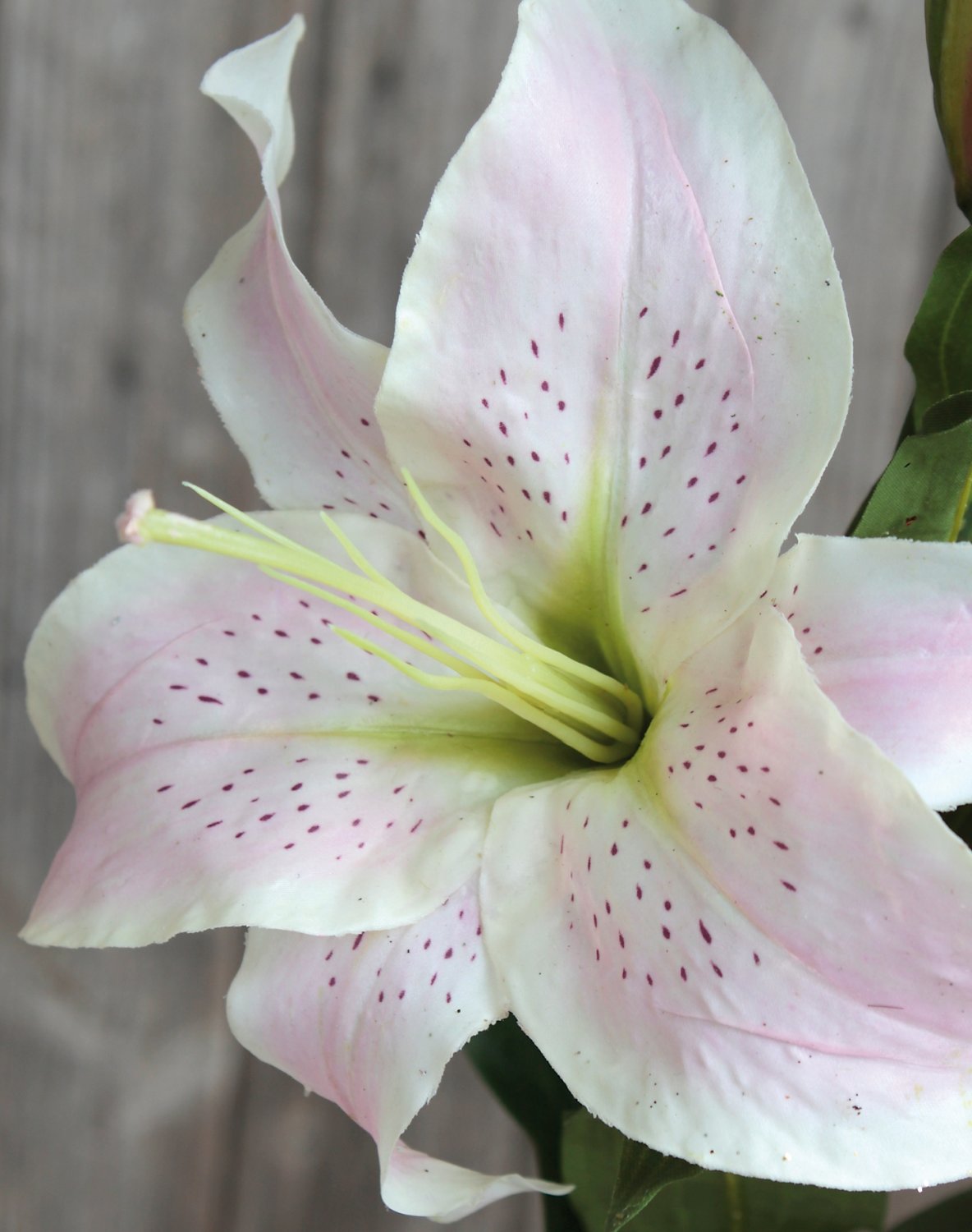Artificial stargazer lily, 2-fold, 95 cm, real touch, light pink