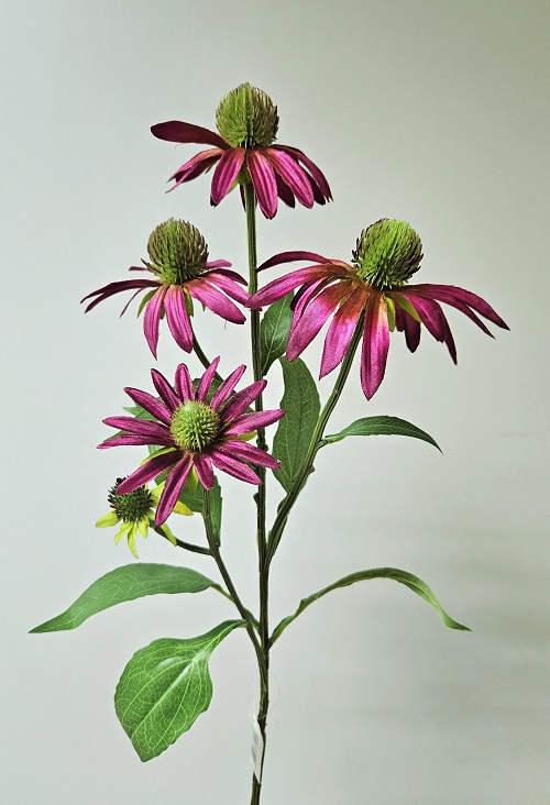 Artificial black eyed susan, 71 cm, pink-green