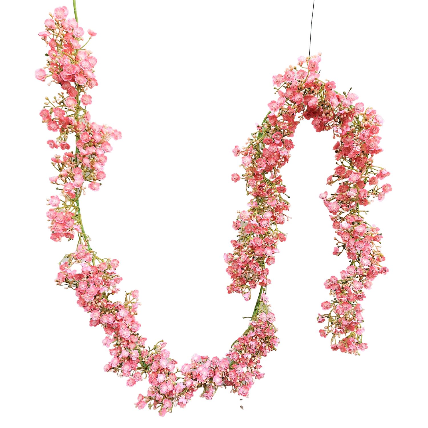 Ghirlanda artificiale di gypsophila, 180 cm, rosa antico