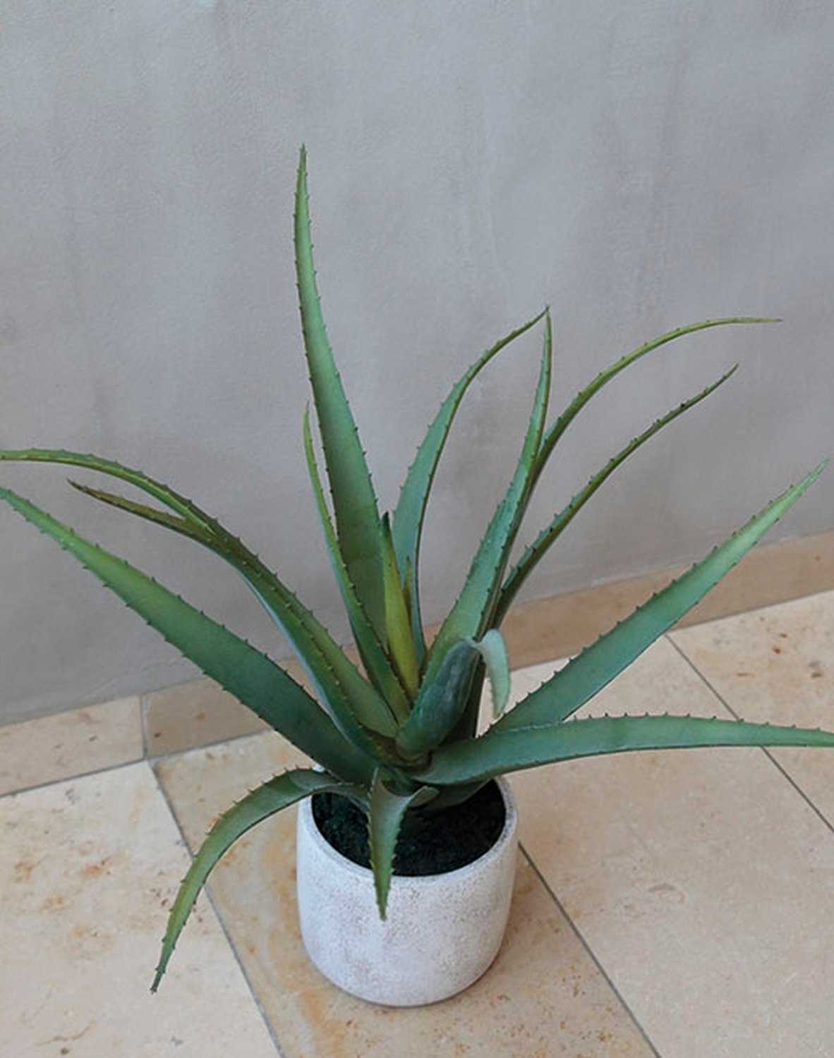 Fake aloe, potted, 43 cm, green