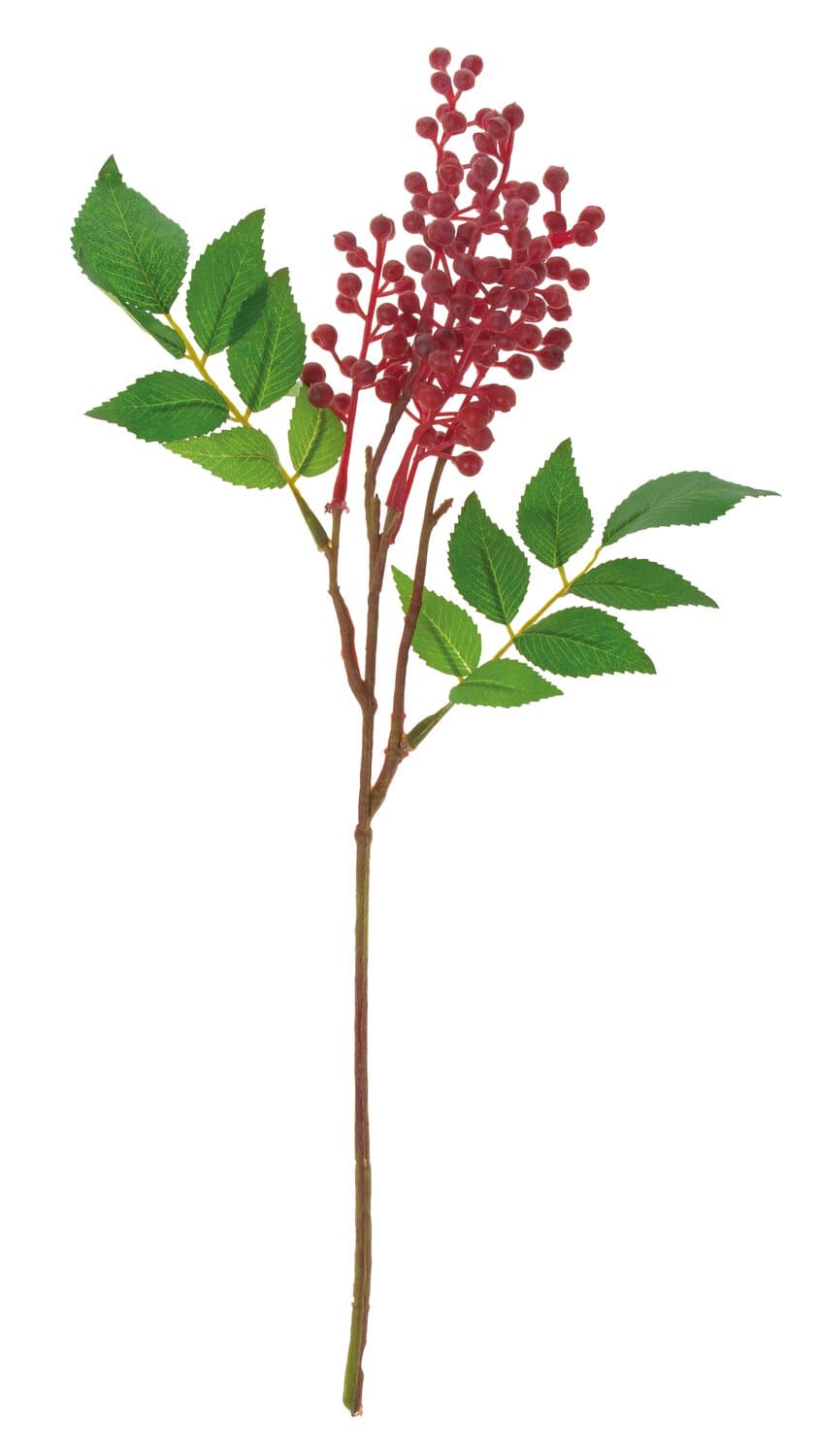 Artificial berry branch, 40 cm, red