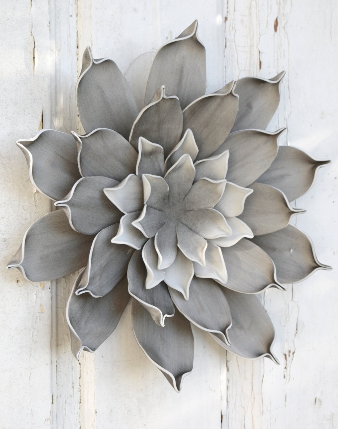 Fiore artificiale Soft 'Fiore / Decorazione murale', Ø 30 cm, grigio