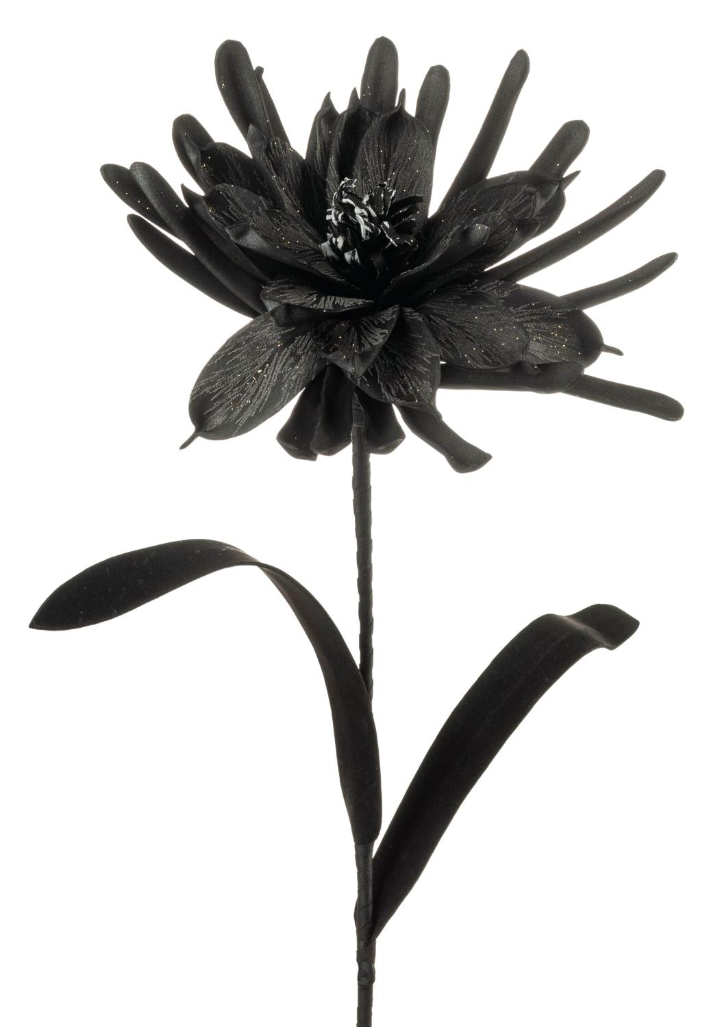 Deko Soft flower' Kaktusblüte', 90 cm, schwarz