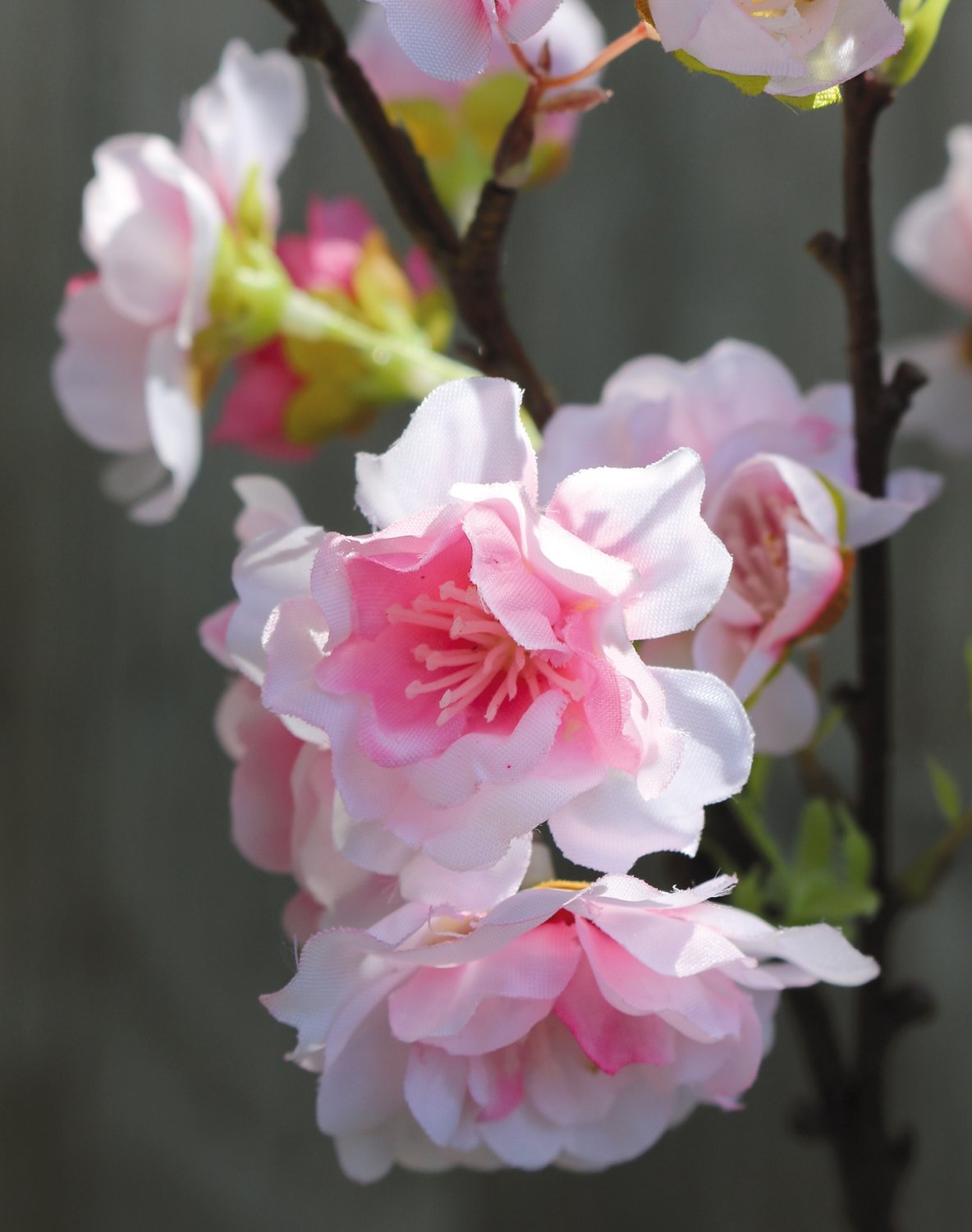Fake cherry blossom branch, 47 cm, light pink