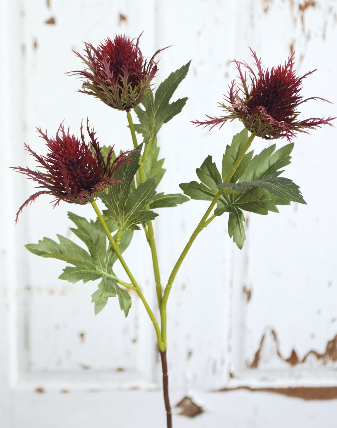 Künstliche Distel, 3-fach, 67 cm, dunkelviolett