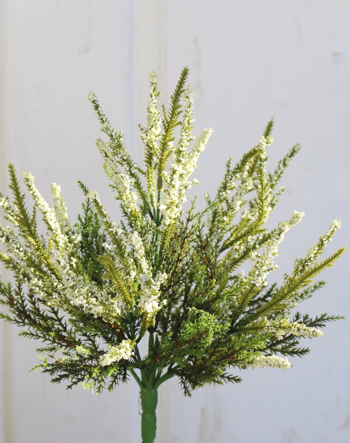 Künstlicher Erikabusch, 20 cm, weiß-grün