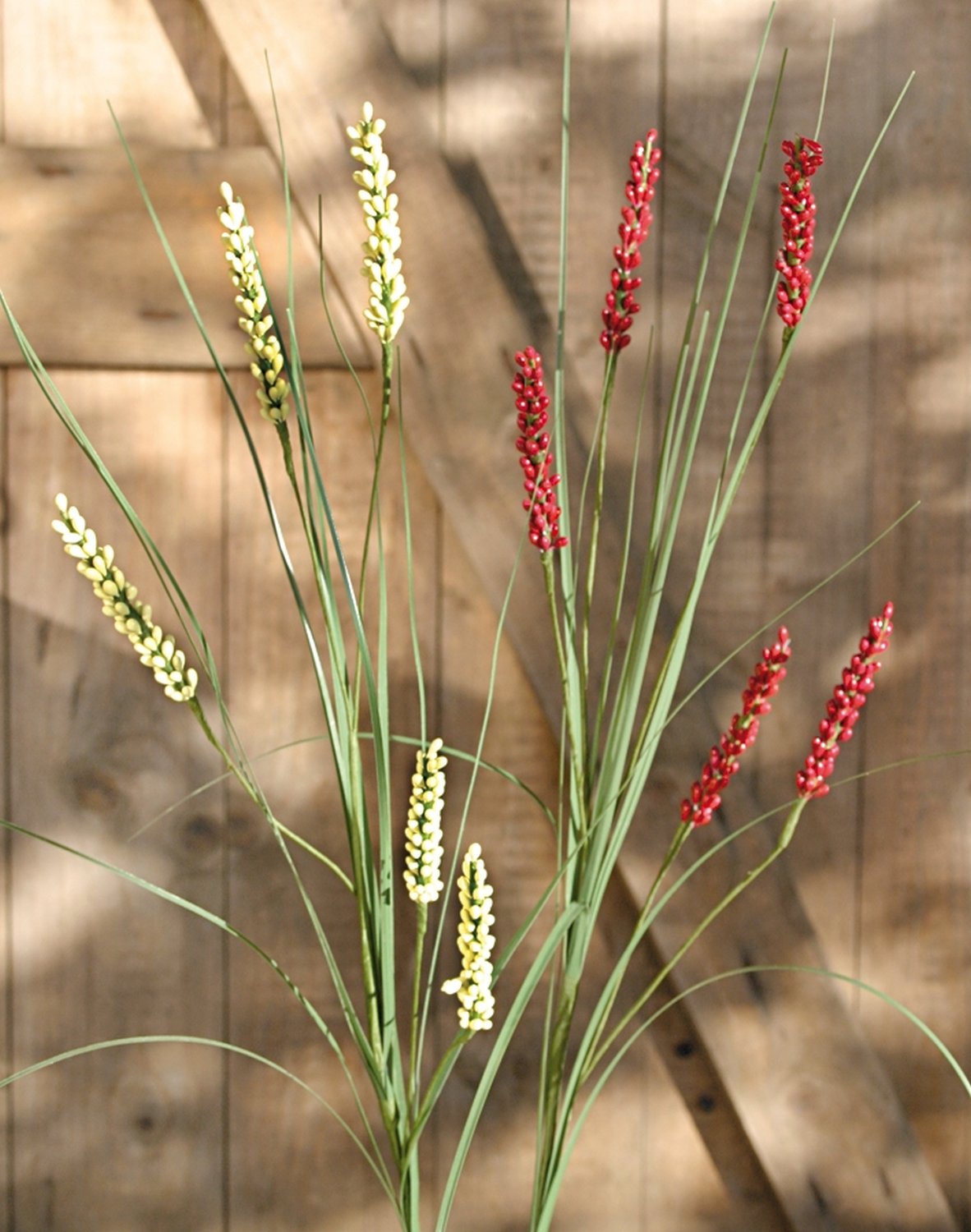 Künstliches Binsengras, 5fach, 60 cm, gelb