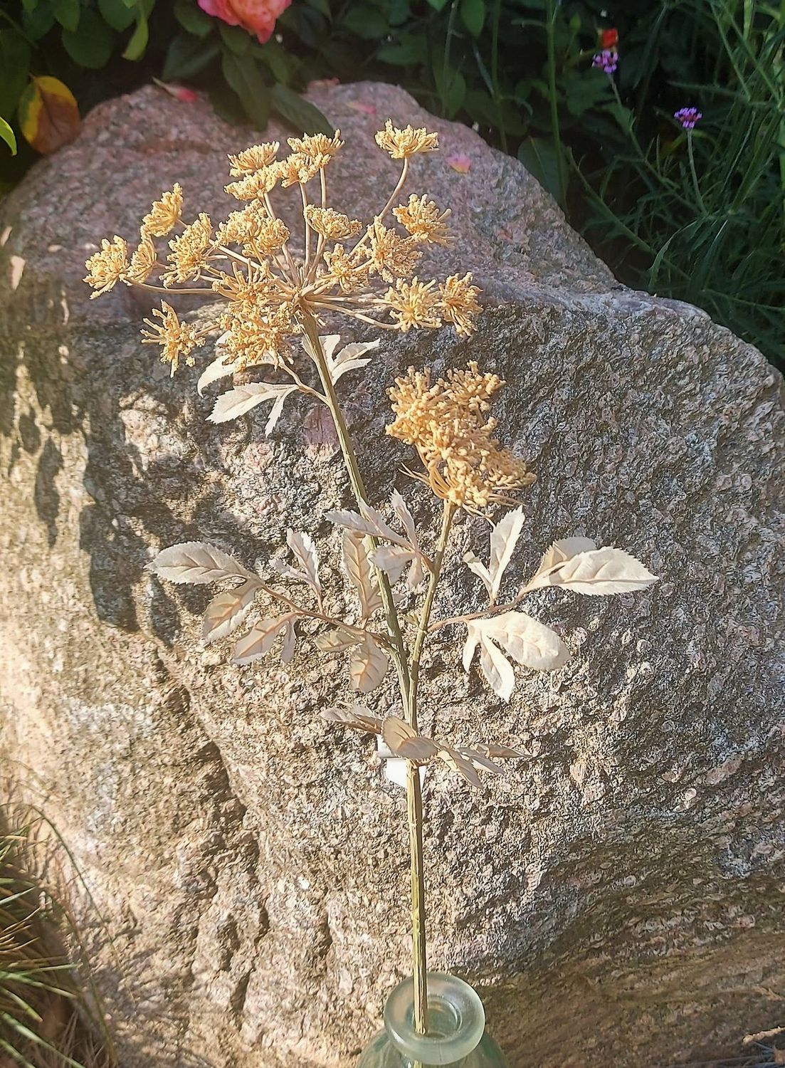 Pianta artificiale di carota selvatica, 73 cm, rosa