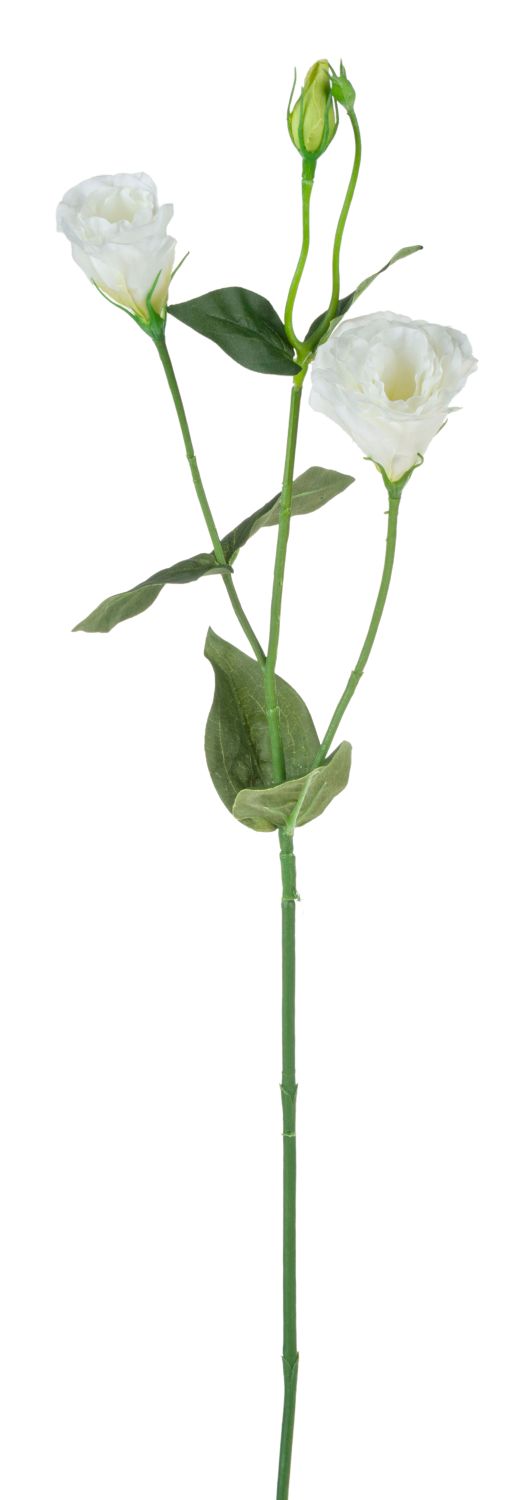 Deko Lisianthus Blume, 67 cm, creme-weiß