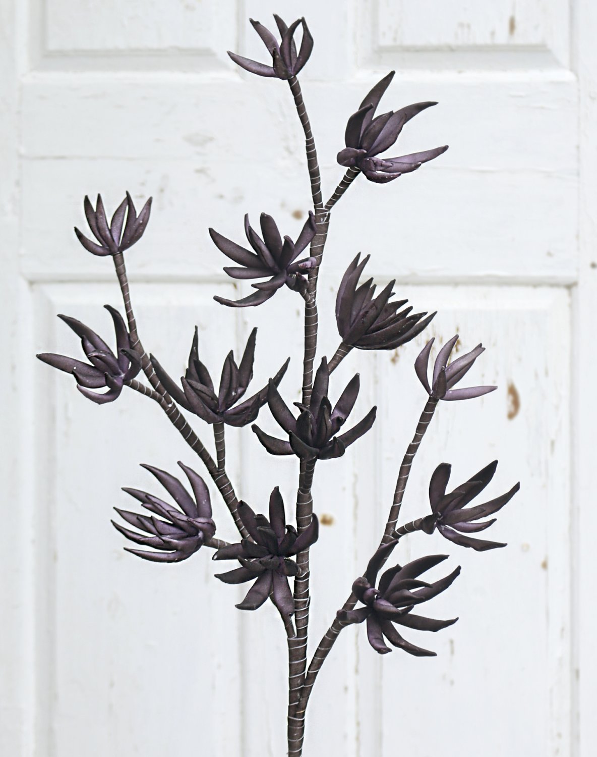 Artificial soft flower 'exotic', 110 cm, dark violet