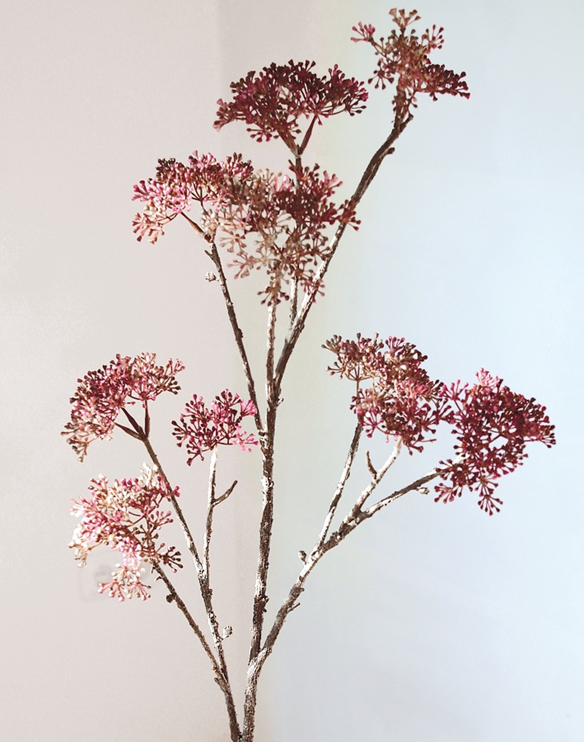 Künstlicher Viburnum Zweig, 100 cm, burgunderrot