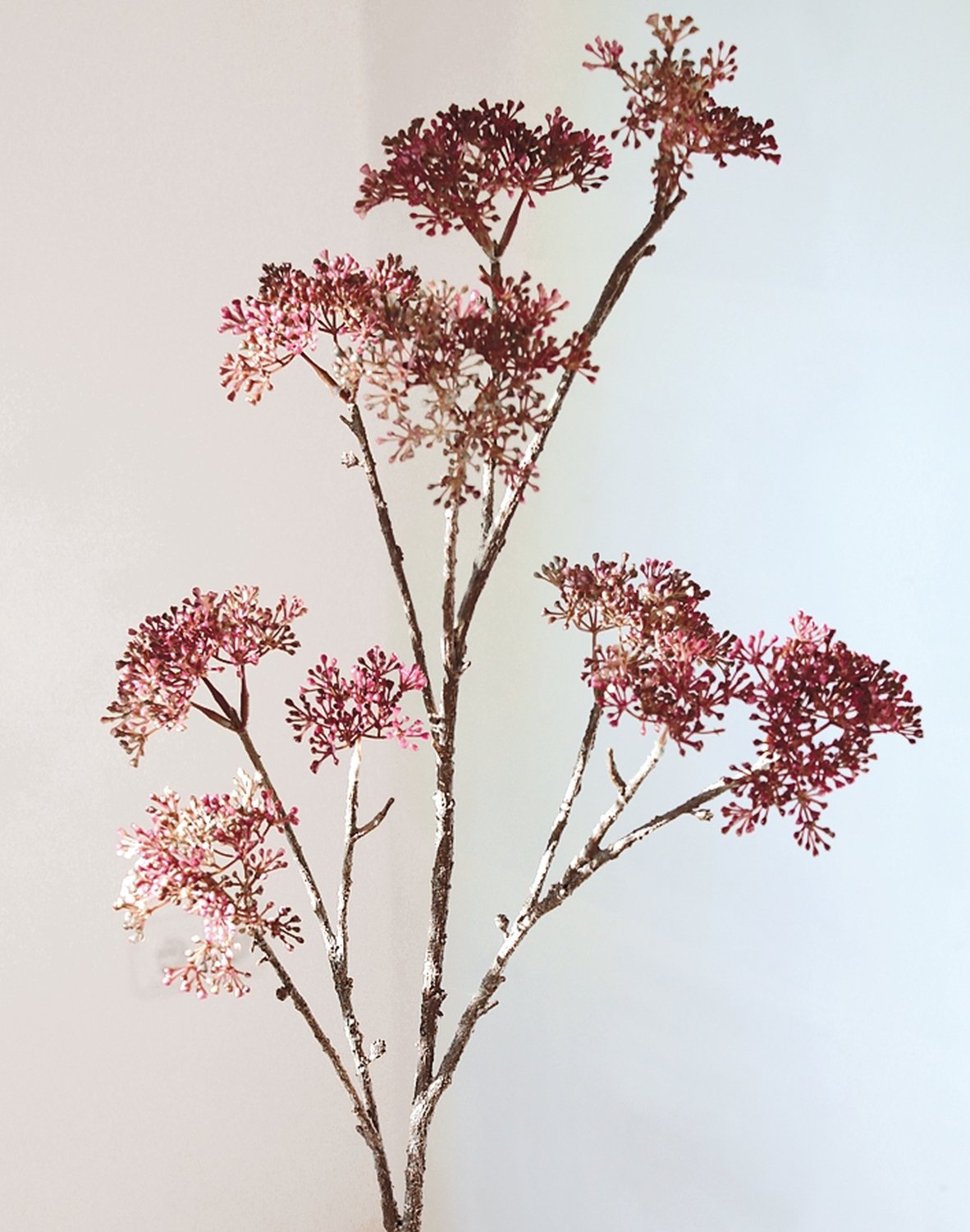 Artificial Viburnum stem, 100 cm, burgundy