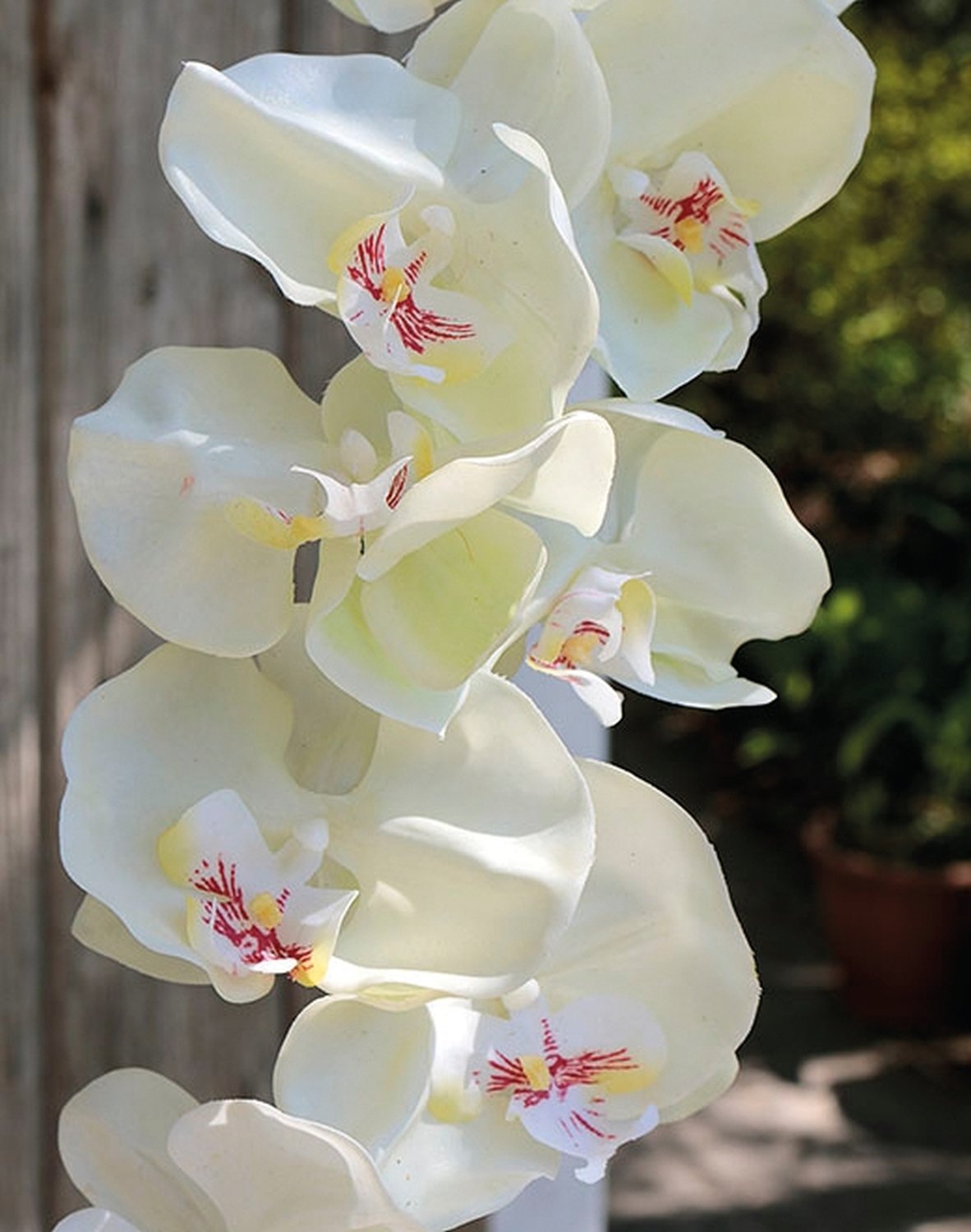 Künstliche Orchidee Phalaenopsis, 110 cm, Real Touch, weiß