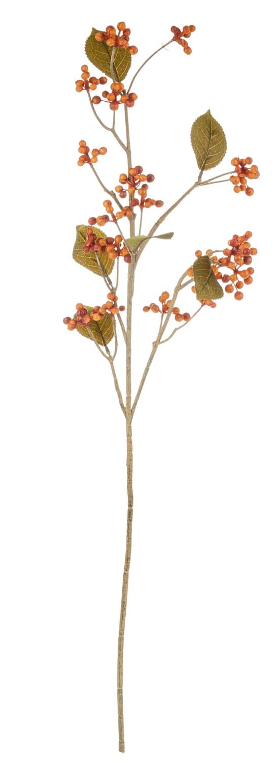 Decorative berry branch "Vintage", 78 cm, orange