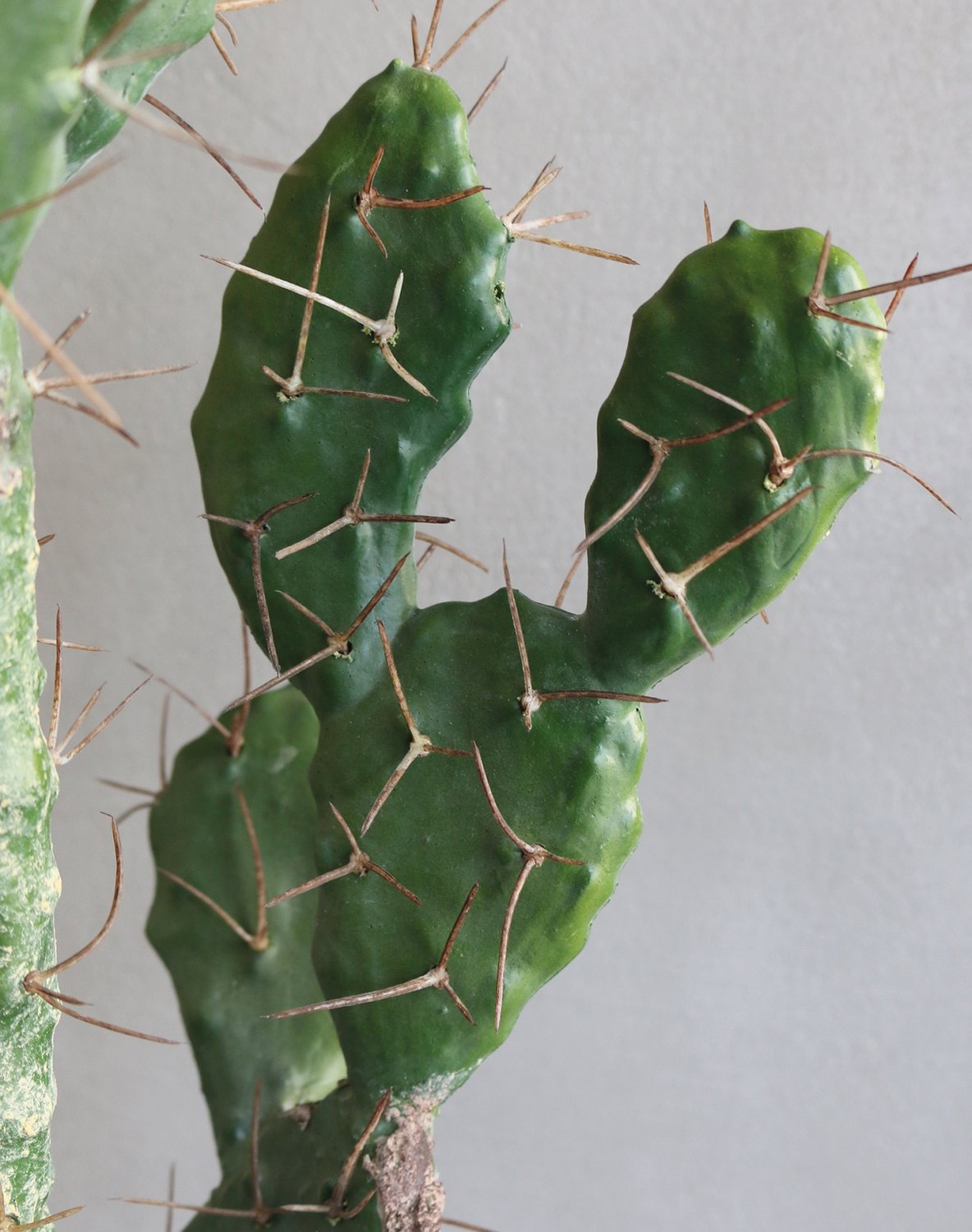 Artificial cactus prickly pear, potted, 105 cm, green