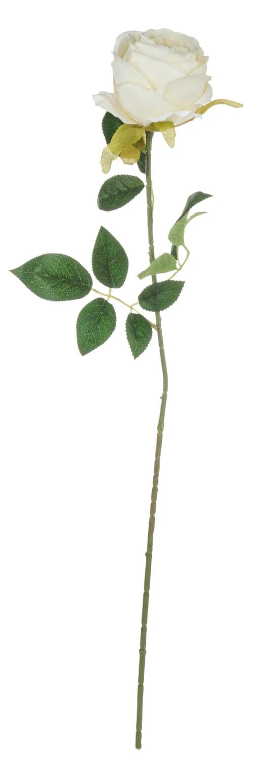 Künstliche Rosen Blume, 70 cm, Ø 10 cm, creme-weiß