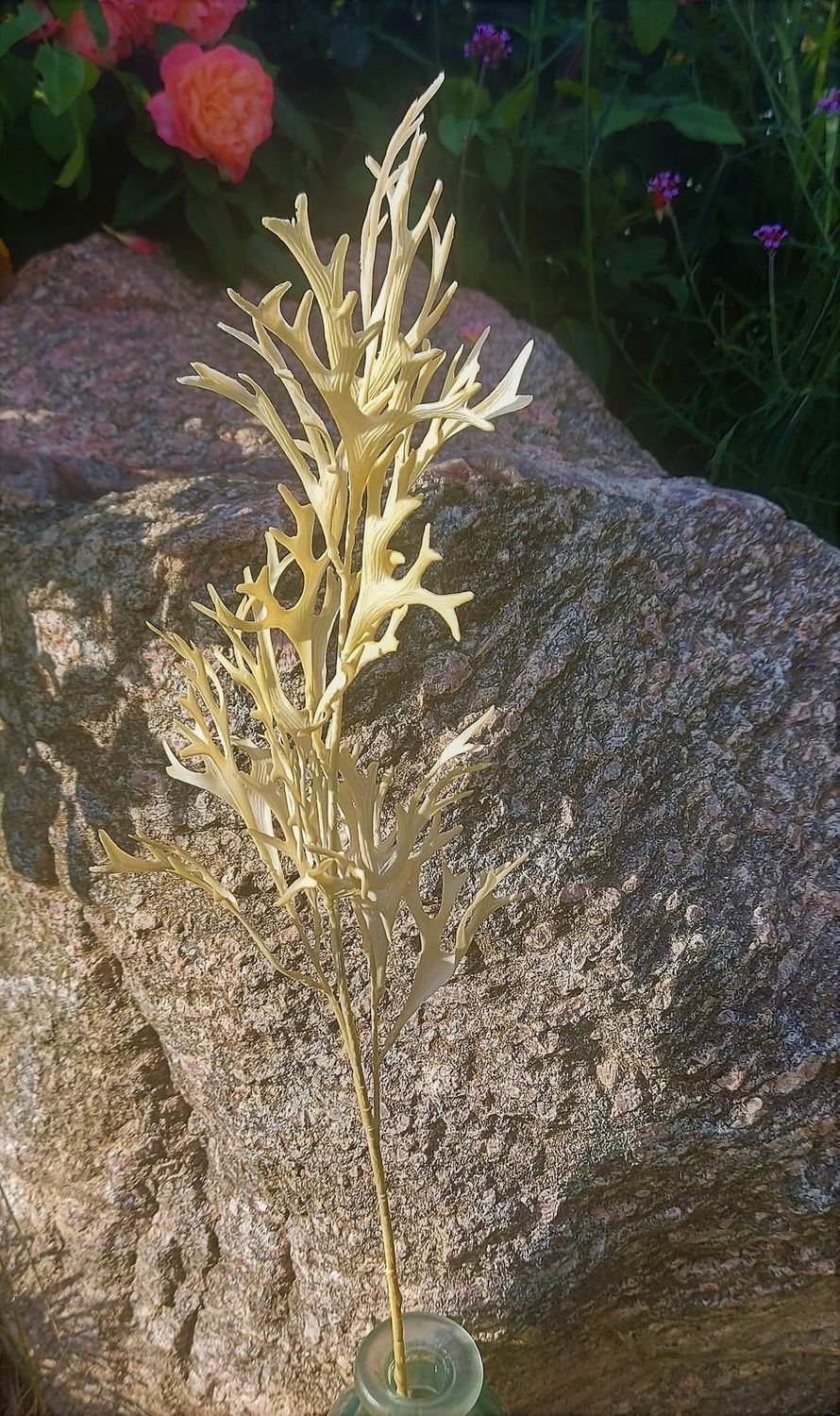 Künstlicher Farnzweig, 79 cm, creme-gelb Künstlicher Farnzweig, 79 cm, creme-gelb