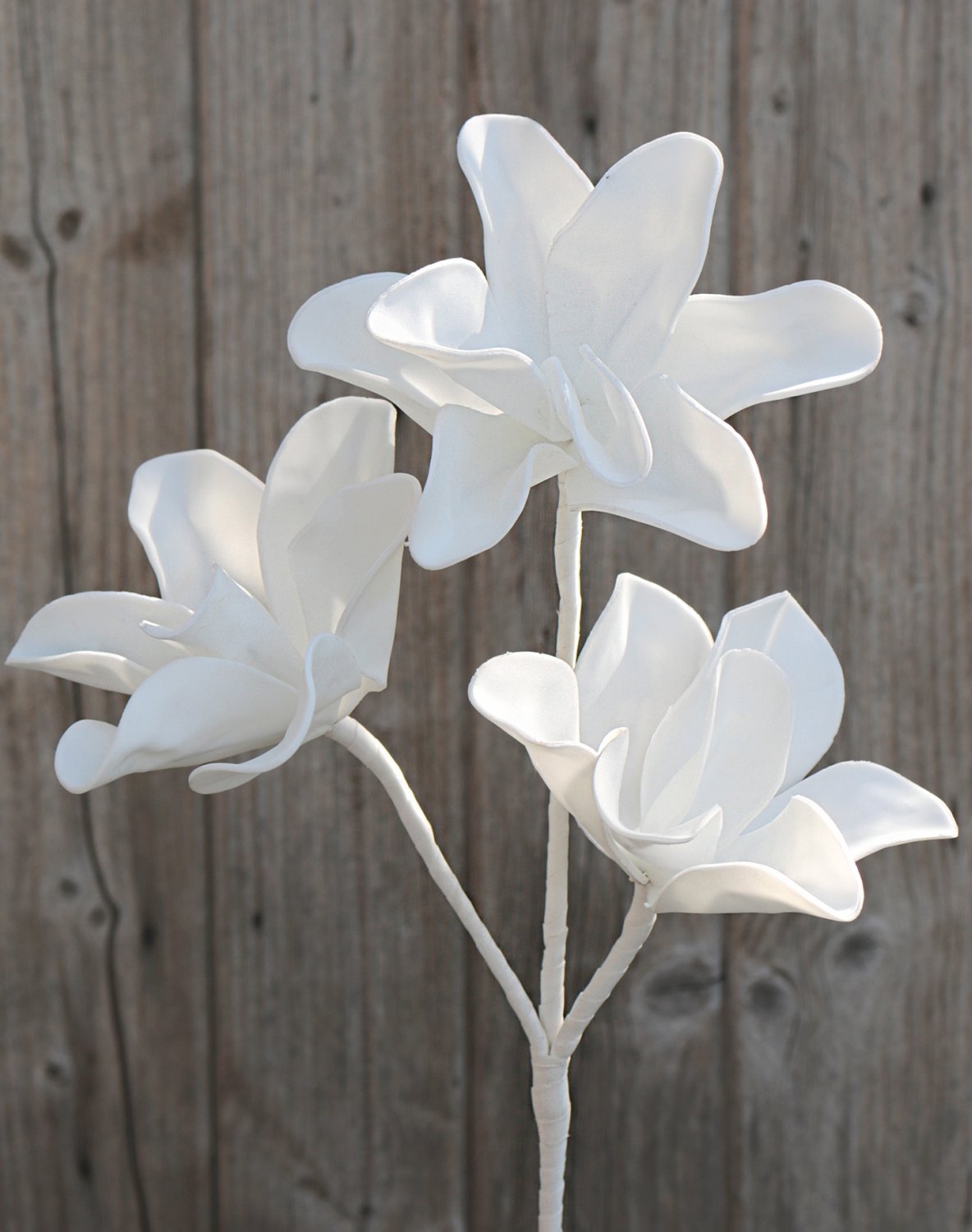 Artificial soft flower 'magnolia', 40 cm, pure white