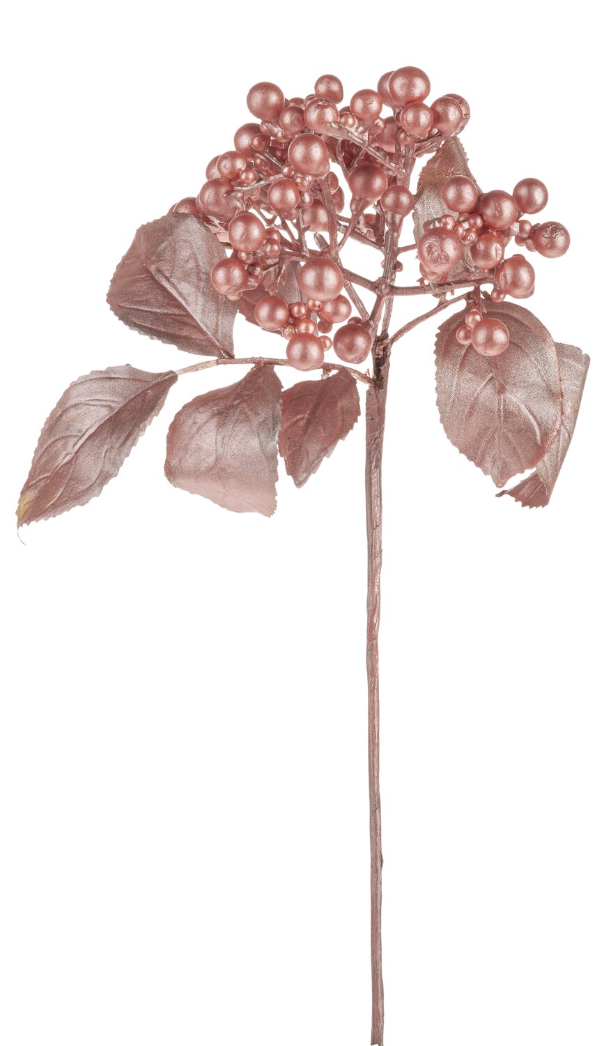 Fake berry branch "Vintage", 30 cm, pink-gold