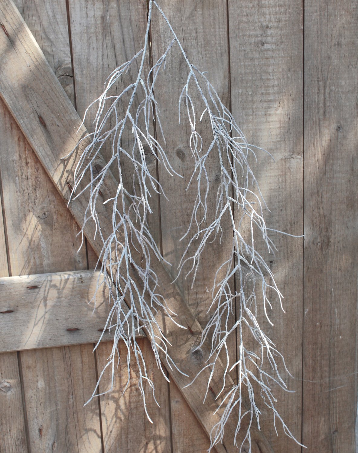 Künstliche Tillandsia, hängend, 104 cm, frost-grün