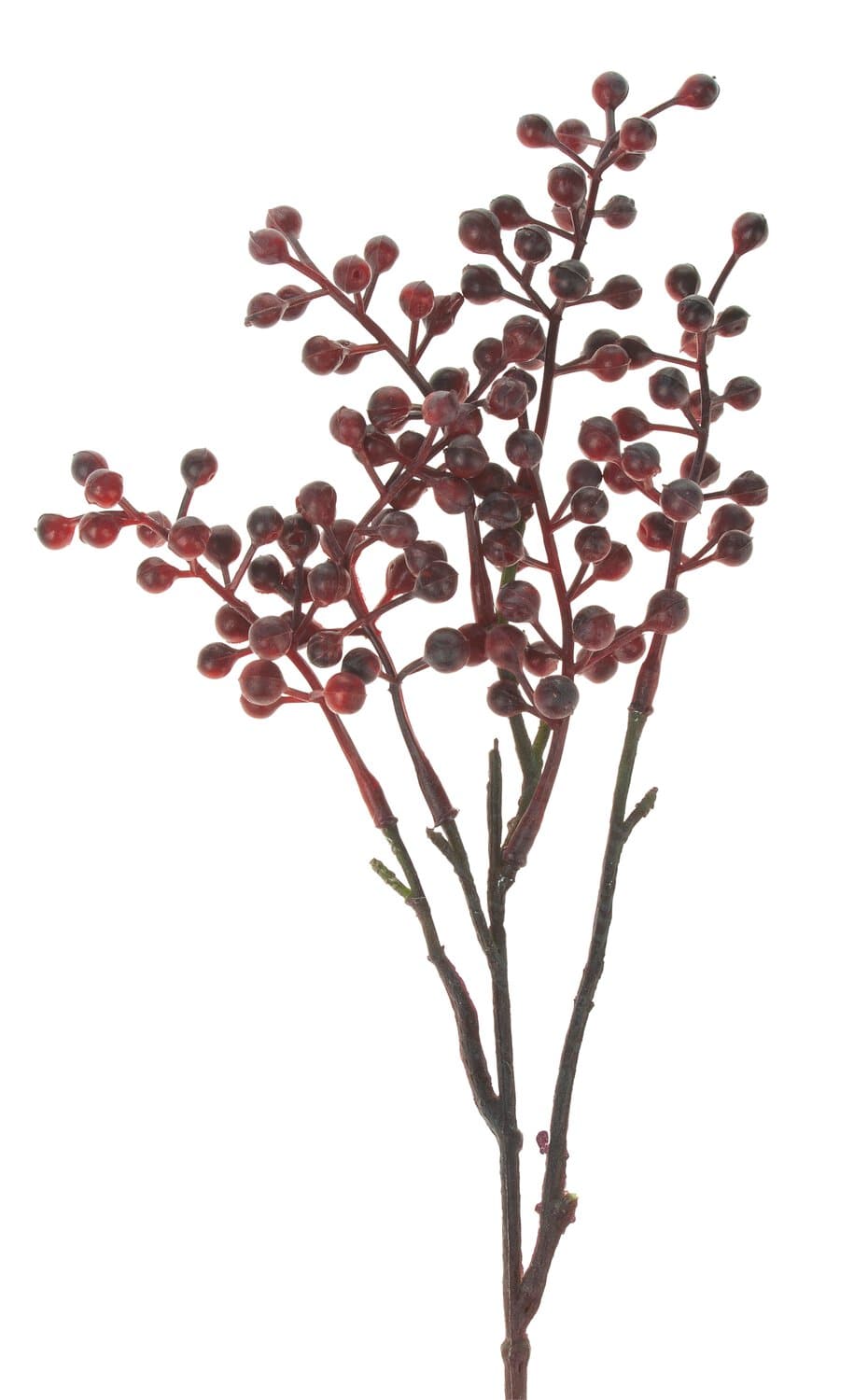 Fake berry branch, 40 cm, burgundy red