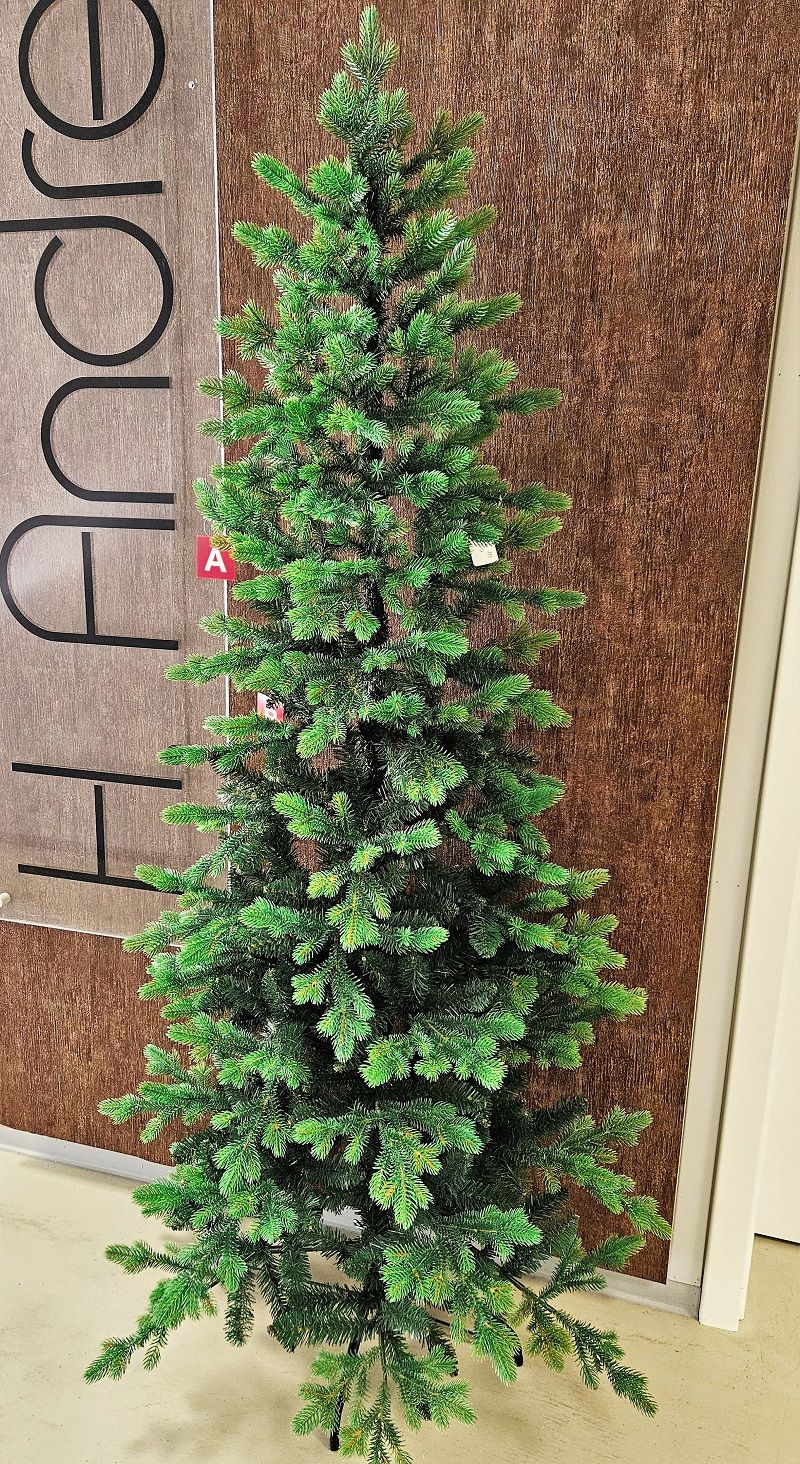 Kunsttannenbaum 'halb' mit Metallständer, 180 cm, grün