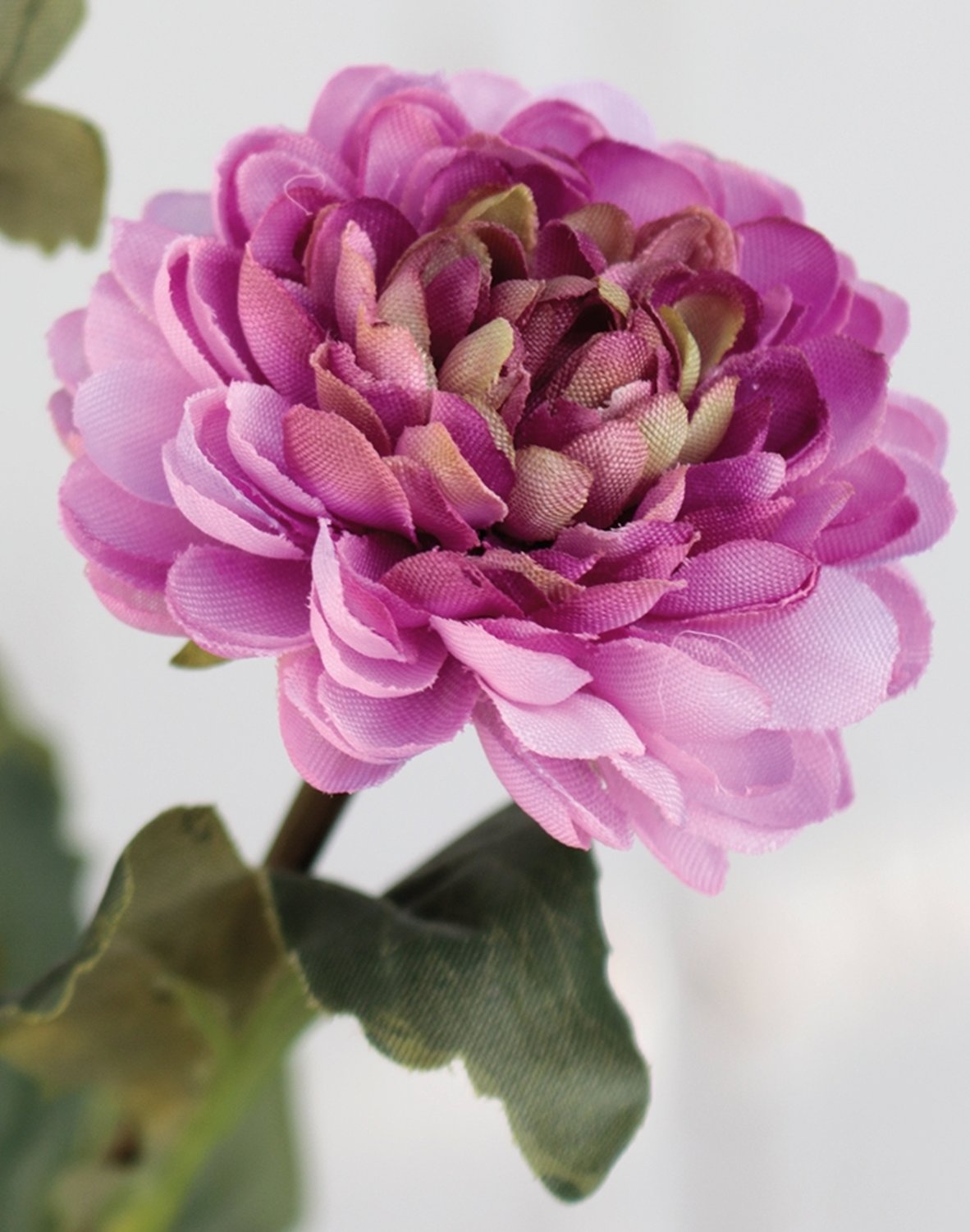 Künstliche Chrysantheme, 5-fach, 68 cm, violett-grün