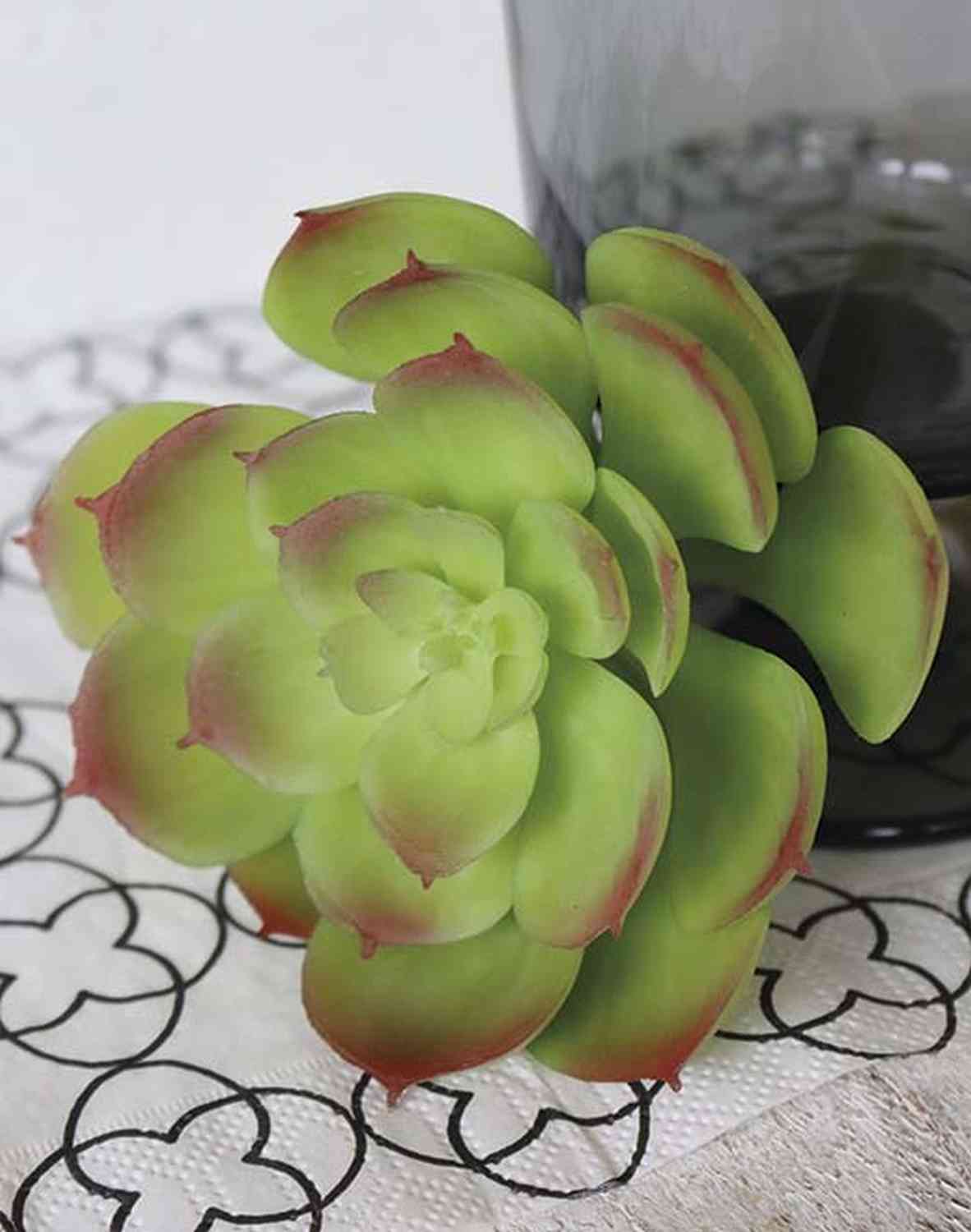 Künstliche Echeveria-Pick, 15cm, grün-rosa