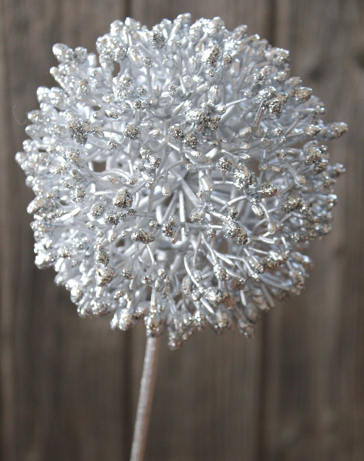 Künstlicher Allium, 80 cm, silber