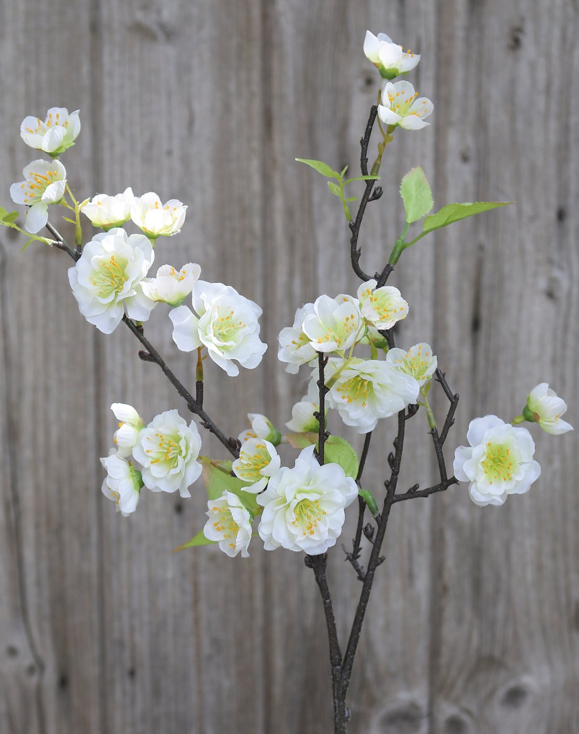 Fake cherry blossom branch, 47 cm, beige-white