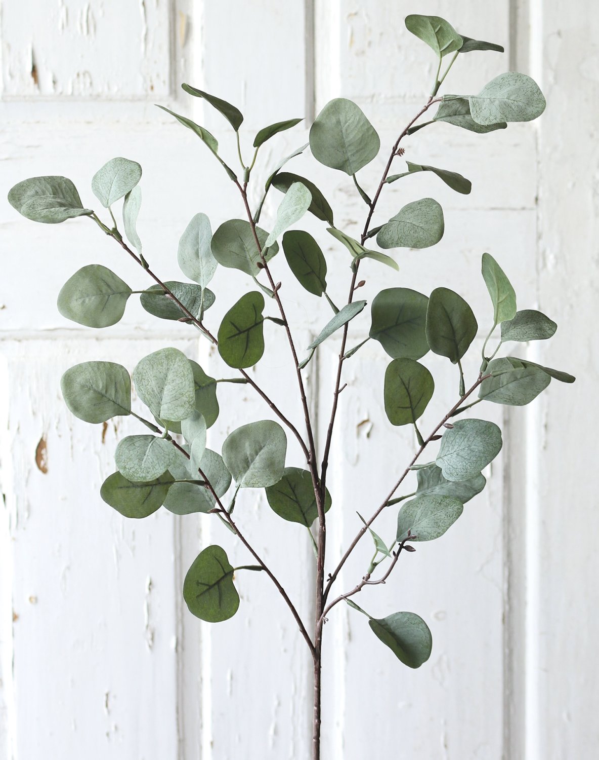 Faux eucalyptus stem, 91 cm, dark green