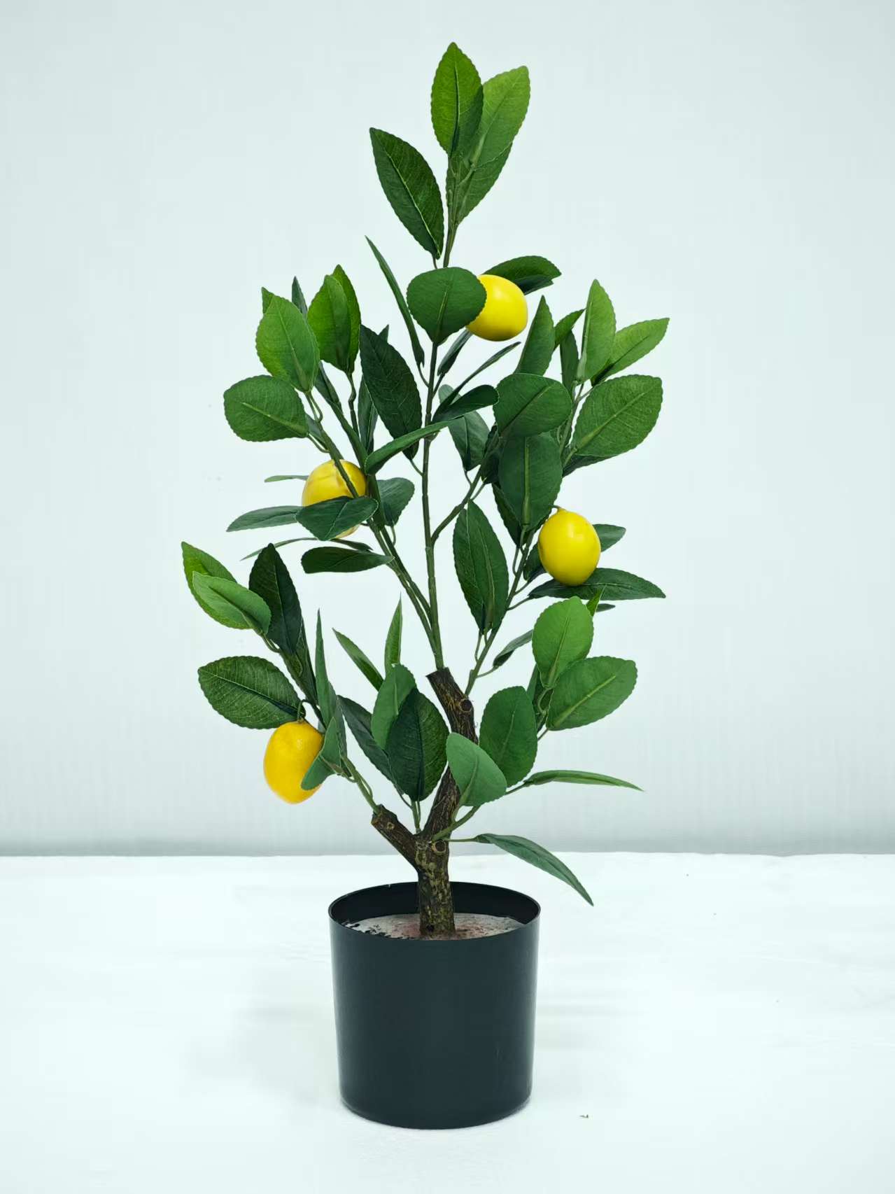 Albero di limone artificiale, 60cm, in vaso, verde-giallo