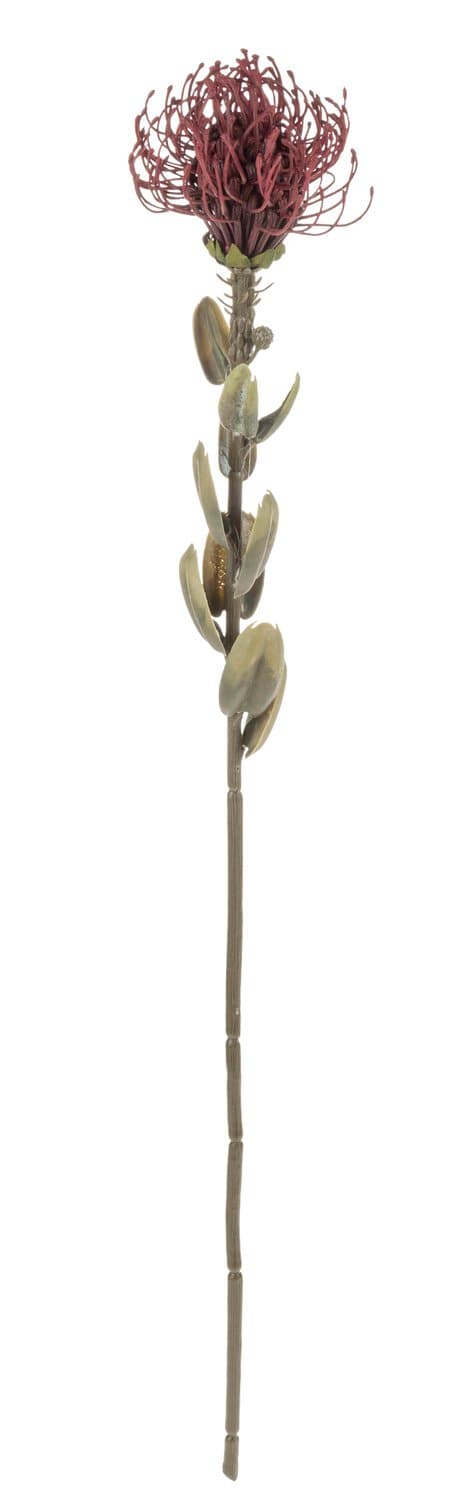 Kunstblume Protea "Vintage", 61 cm, burgunderrot